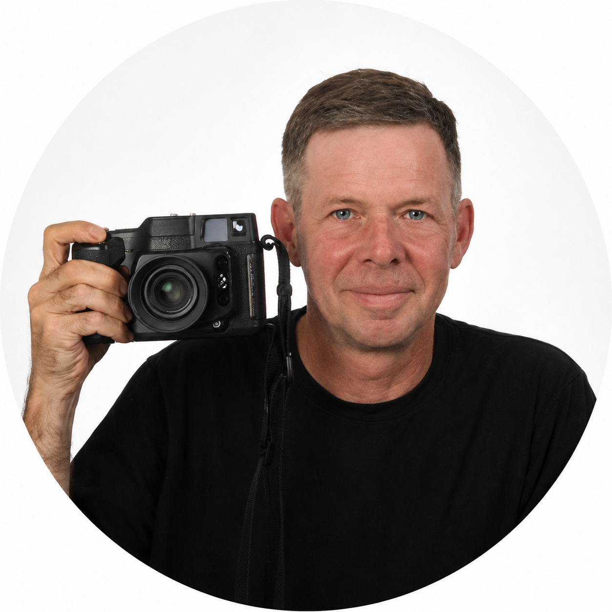 Jan Dittmer mit Kamera in der Hand