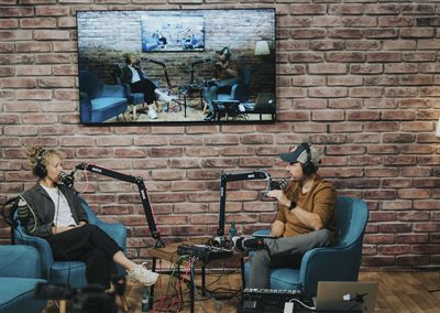 Podcast-Aufnahme auf der Podcast-Bühne der Imaging World