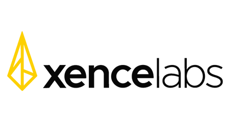 Logo von Xencelabs: Gelbes, stilisiertes Stift-Symbol links neben dem schwarzen Schriftzug „xencelabs“ auf weißem Hintergrund